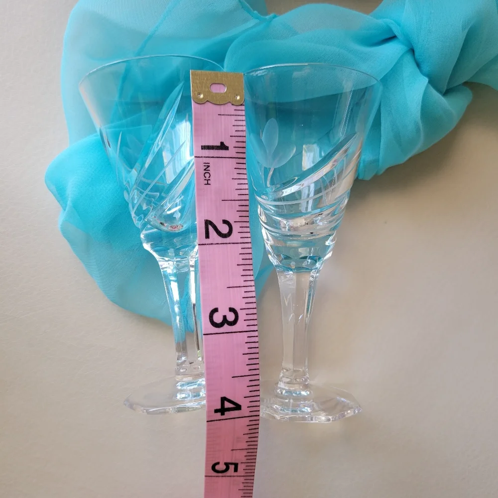 Singapore Airlines Crystal Cordial Glasses (2) ~ First Class Perk  Raffles Class
